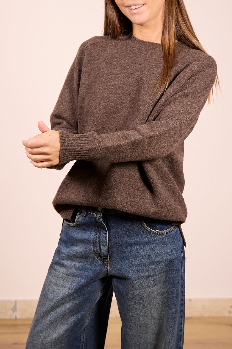 Immagine di MAGLIONE 100% LANA GIROCOLLO - Disponibile in MARRONE, GRIGIO, BLU, BEIGE SCURO, BEIGE CHIARO, PANNA, GRIGIO SCURO, GRIGIO CHIARO, TAUPE