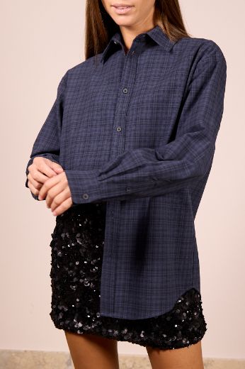 Immagine di CAMICIA CHECK BLU/NERO