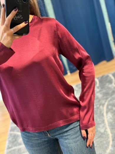 Immagine di MAGLIA VISCOSA SATIN - Disponibile in BIANCO, BORDEAUX, NERO