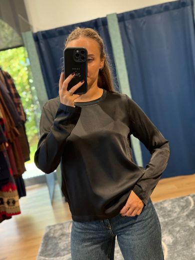 Immagine di MAGLIA VISCOSA SATIN - Disponibile in BIANCO, BORDEAUX, NERO