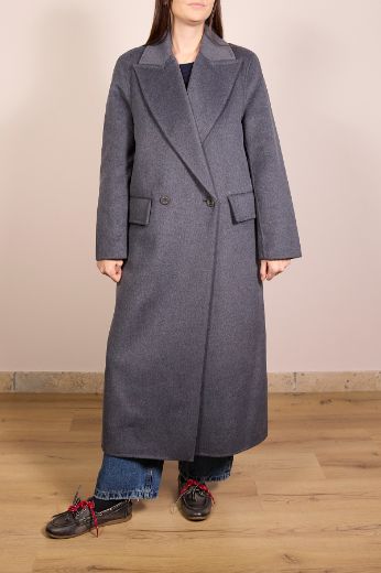 Immagine di CAPPOTTO LUNGO HANDMADE ICON - Disponibile in MARRONE, GRIGIO, TORTORA