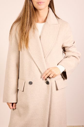 Immagine di CAPPOTTO LUNGO HANDMADE ICON - Disponibile in MARRONE, GRIGIO, TORTORA