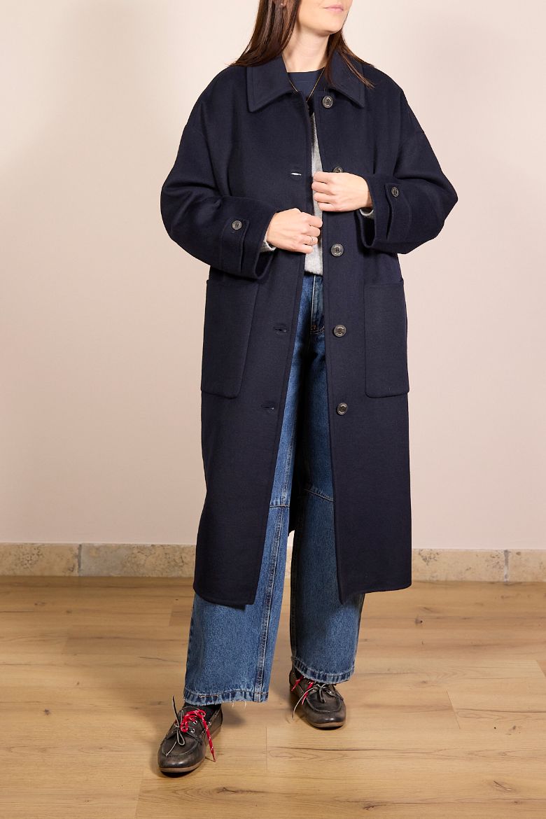 Immagine di CAPPOTTO LUNGO HANDMADE - Disponibile in NERO, BLU