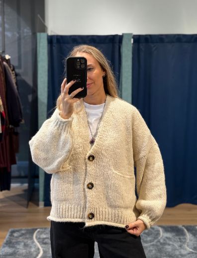 Immagine di CARDIGAN 3 BOTTONI - Disponibile in PANNA, MARRONE, BORDEAUX, NERO, GRIGIO