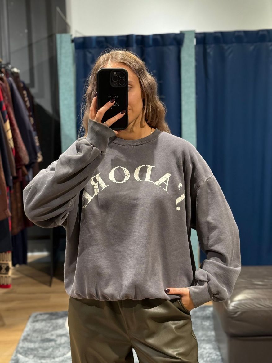 Immagine di FELPA OVER J'ADORE - Disponibile in GRIGIO, BURGUNDY