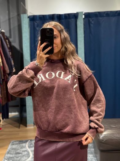 Immagine di FELPA OVER J'ADORE - Disponibile in GRIGIO, BURGUNDY
