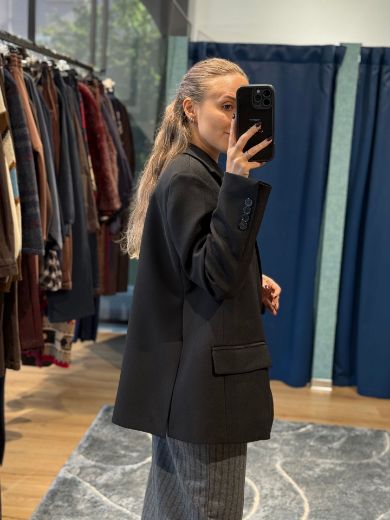 Immagine di BLAZER OVERSIZE DOPPIA CHIUSURA - Disponibile in MARRONE, GRIGIO, NERO