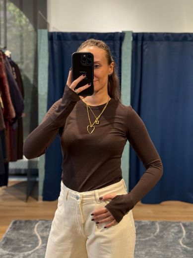 Immagine di MAGLIA LANA MODAL GIROCOLLO - Disponibile in NERO, MARRONE, GRIGIO