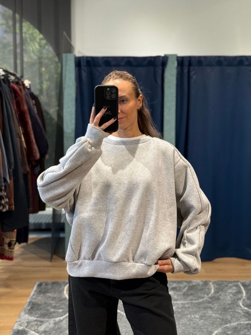 Immagine di FELPA BALOON - Disponibile in MARRONE, GRIGIO, PANNA, NERO