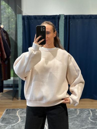 Immagine di FELPA BALOON - Disponibile in MARRONE, GRIGIO, PANNA, NERO