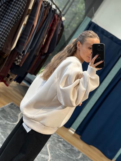 Immagine di FELPA BALOON - Disponibile in MARRONE, GRIGIO, PANNA, NERO