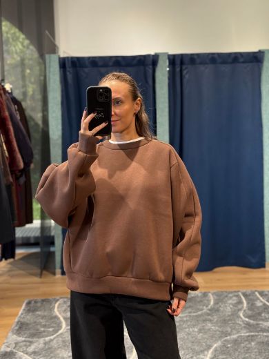 Immagine di FELPA BALOON - Disponibile in MARRONE, GRIGIO, PANNA, NERO