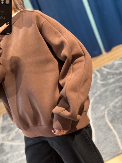 Immagine di FELPA BALOON - Disponibile in MARRONE, GRIGIO, PANNA, NERO