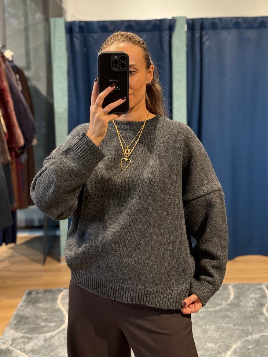 Immagine di MAGLIONE OVER BASIC - Disponibile in MORO, GRIGIO