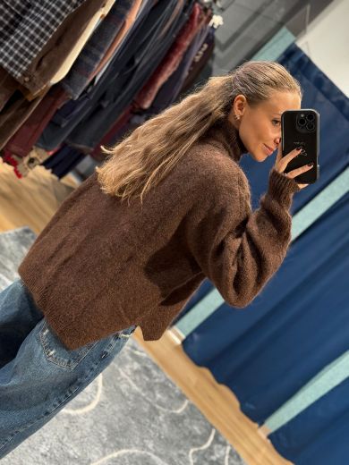 Immagine di MAGLIONE MISTO MOHAIR - Disponibile in NERO, MARRONE, ROSSO