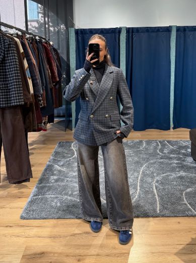 Immagine di GIACCA SFIANCATA GRIGIO/AZZURRO