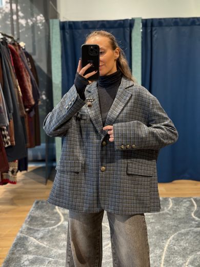 Immagine di GIACCA OVER GRIGIO/AZZURRO