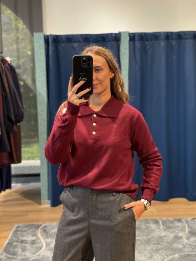 Immagine di POLO MISTO CASHMERE - Disponibile in BLU, GRIGIO, BORDEAUX, MARRONE