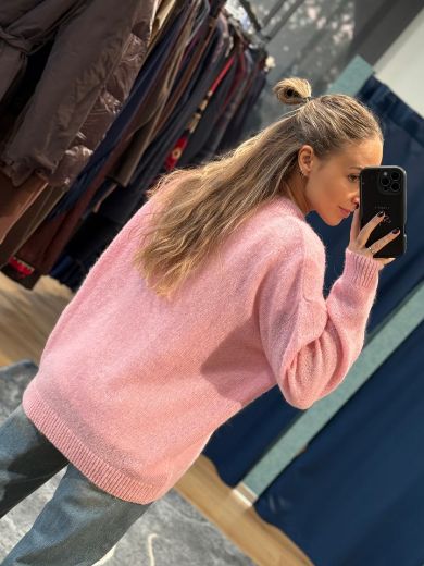 Immagine di MAGLIONE SCOLLO A V - Disponibile in VERDE, AZZURRO, ARANCIONE, ROSA, MARRONE