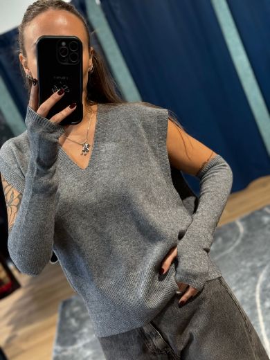 Immagine di GILET CON MANICOTTI - Disponibile in GRIGIO, NERO, MARRONE