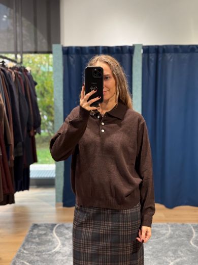 Immagine di POLO MISTO CASHMERE - Disponibile in BLU, GRIGIO, BORDEAUX, MARRONE