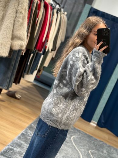 Immagine di MAGLIONE BANDANA - Disponibile in MARRONE, GRIGIO, BORDEAUX