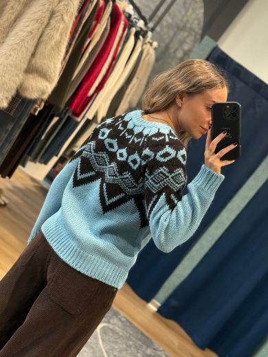 Immagine di MAGLIONE OSLO - Disponibile in MARRONE, BURRO, AZZURRO