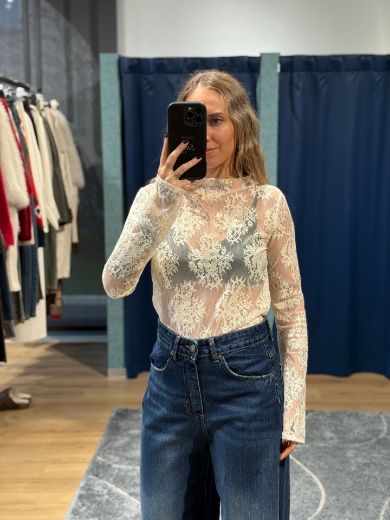 Immagine di MAGLIA PIZZO - Disponibile in PANNA, NERO, MARRONE