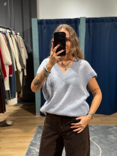 Immagine di GILET LANA ALPACA - Disponibile in GRIGIO, AZZURRO