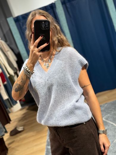 Immagine di GILET LANA ALPACA - Disponibile in GRIGIO, AZZURRO