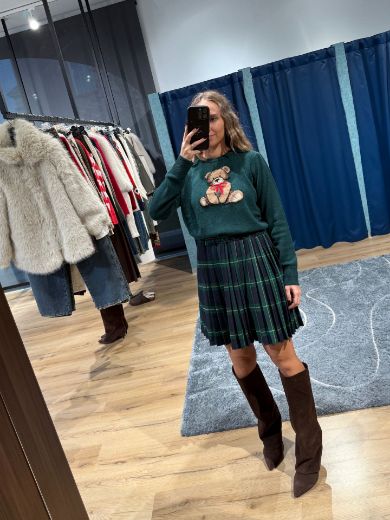 Immagine di GONNA PLISSE' TARTAN GREEN