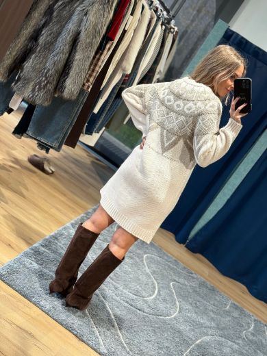 Immagine di ABITO IN MAGLIA OSLO - Disponibile in MARRONE, BURRO