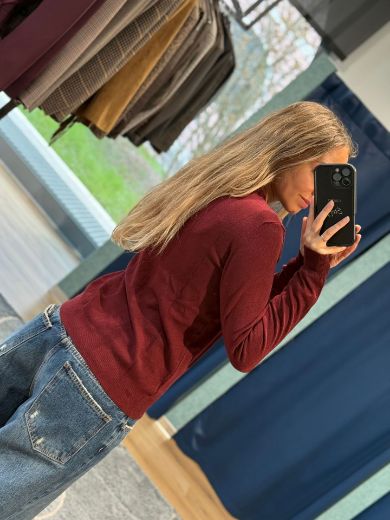 Immagine di MAGLIONCINO VISCOSA GIROCOLLO BASIC - Disponibile in PANNA, NERO, GRIGIO, BORDEAUX