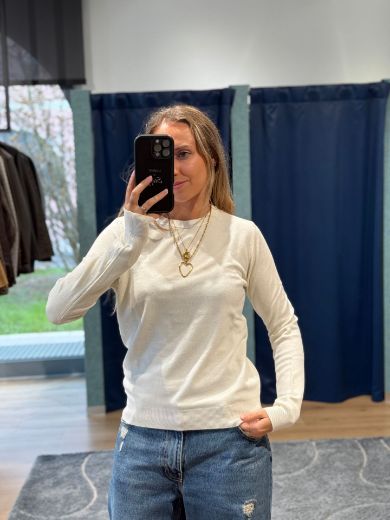 Immagine di MAGLIONCINO VISCOSA GIROCOLLO BASIC - Disponibile in PANNA, NERO, GRIGIO, BORDEAUX