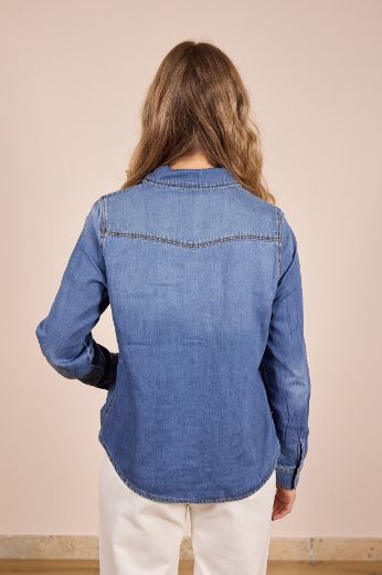 Immagine di CAMICIA DENIM MARIA - Disponibile in BLU, AZZURRO