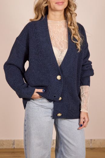 Immagine di CARDIGAN OVER - Disponibile in PANNA, BLU, NERO
