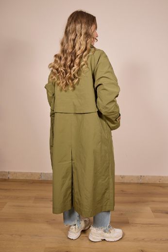 Immagine di TRENCH LUNGO SPORTY - Disponibile in VERDE MILITARE, CORDA