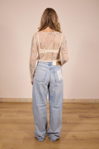 Immagine di MAGLIA PIZZO - Disponibile in PANNA, NERO, MORO, BIANCO, ROSA, GIALLO, AZZURRO