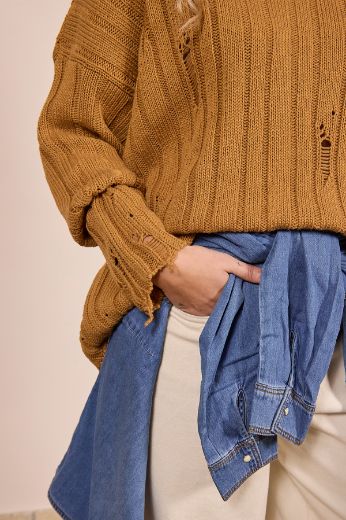 Immagine di MAGLIA ROTTURE - Disponibile in TABACCO, BURRO