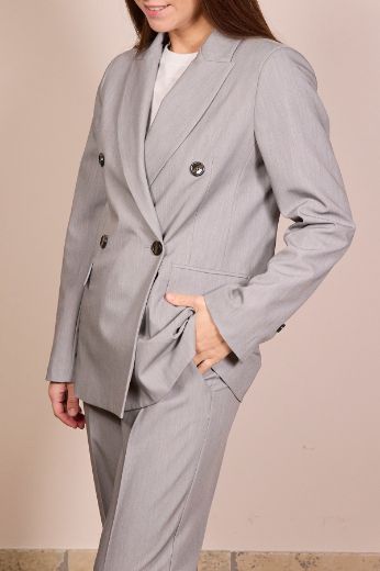 Immagine di BLAZER EVA - Disponibile in GRIGIO, PANNA, OLIO, NERO, ROSA