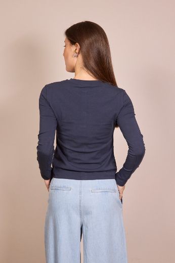 Immagine di MAGLIA MANICA LUNGA BOTTONI - Disponibile in VERDE, ROSA, NERO, MARRONE, BLU, BIANCO