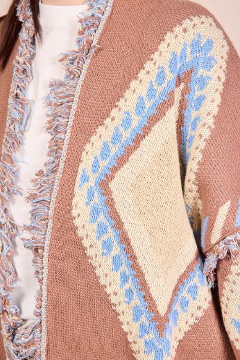 Immagine di CARDIGAN ROMBI - Disponibile in TERRA, BIANCO, BLU