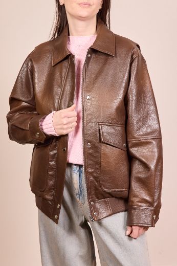 Immagine di CHIODO BOMBER - Disponibile in MARRONE, BEIGE