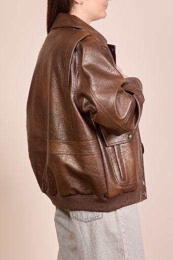 Immagine di CHIODO BOMBER - Disponibile in MARRONE, BEIGE