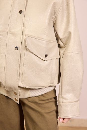 Immagine di CHIODO BOMBER - Disponibile in MARRONE, BEIGE