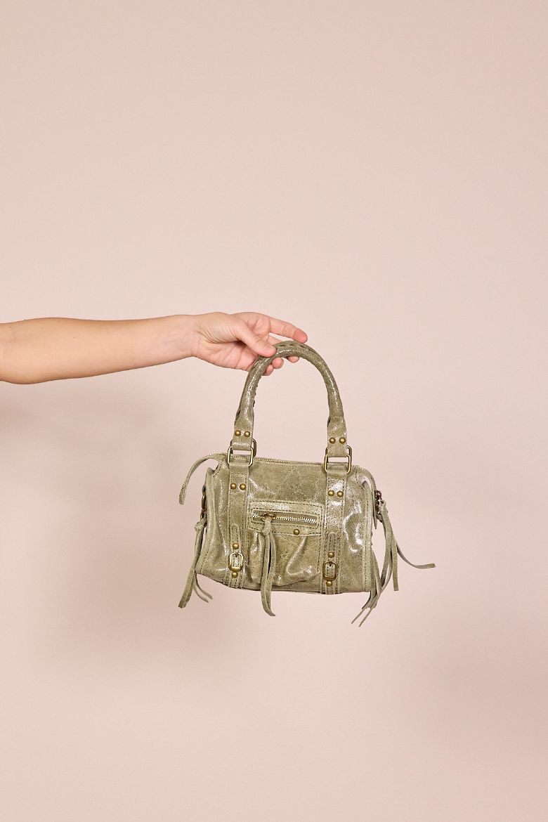 Immagine di MINI CITY BAG IN PELLE - Disponibile in VERDE MILITARE, MORO, AZZURRO, NERO