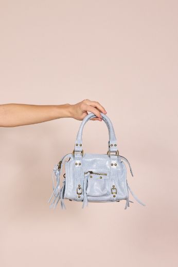 Immagine di MINI CITY BAG IN PELLE - Disponibile in VERDE MILITARE, MORO, AZZURRO, NERO