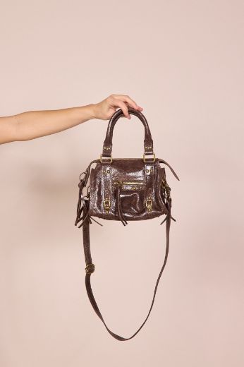 Immagine di MINI CITY BAG IN PELLE - Disponibile in VERDE MILITARE, MORO, AZZURRO, NERO