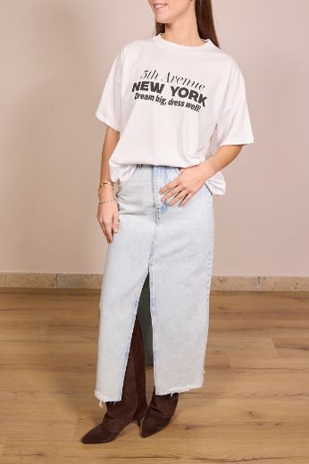 Immagine di GONNA DENIM CON SPACCO