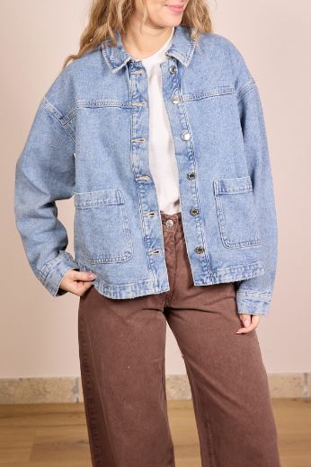 Immagine di GIACCA DENIM JAMIE - Disponibile in MARRONE, AZZURRO